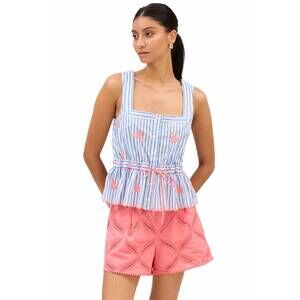 NEW ALLISON eyelet tracy shorts in coral